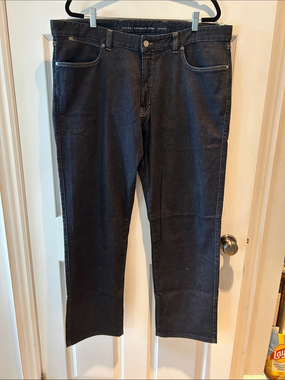 Ermenegildo Zegna Men's Straight Jeans in dark denim wash